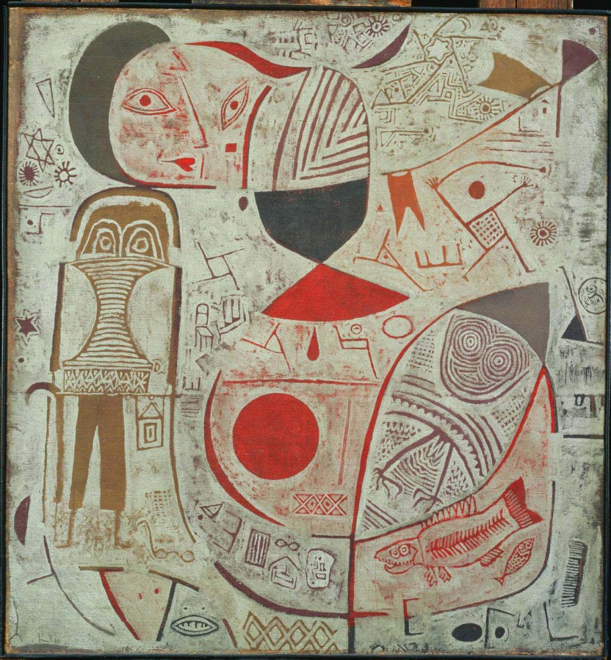 Paul Klee, Bedrucktes Blatt mit Bild (1937; Öl auf Leinwand, 60 x 56 cm; Washington, Phillips Collection) Paul Klee, Bedrucktes Blatt mit Bild (1937; Öl auf Leinwand, 60 x 56 cm; Washington, Phillips Collection)