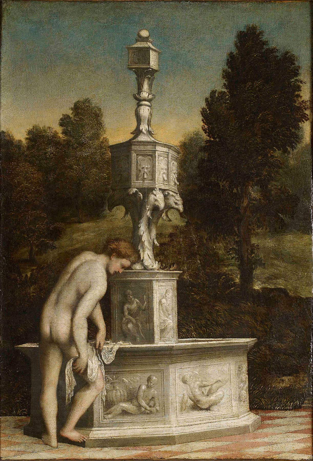 Paris Bordon, Betsabea al bagno (1530-1540 circa; olio su tela, 57 x 39 cm; Oxford, The Ashmolean Museum)