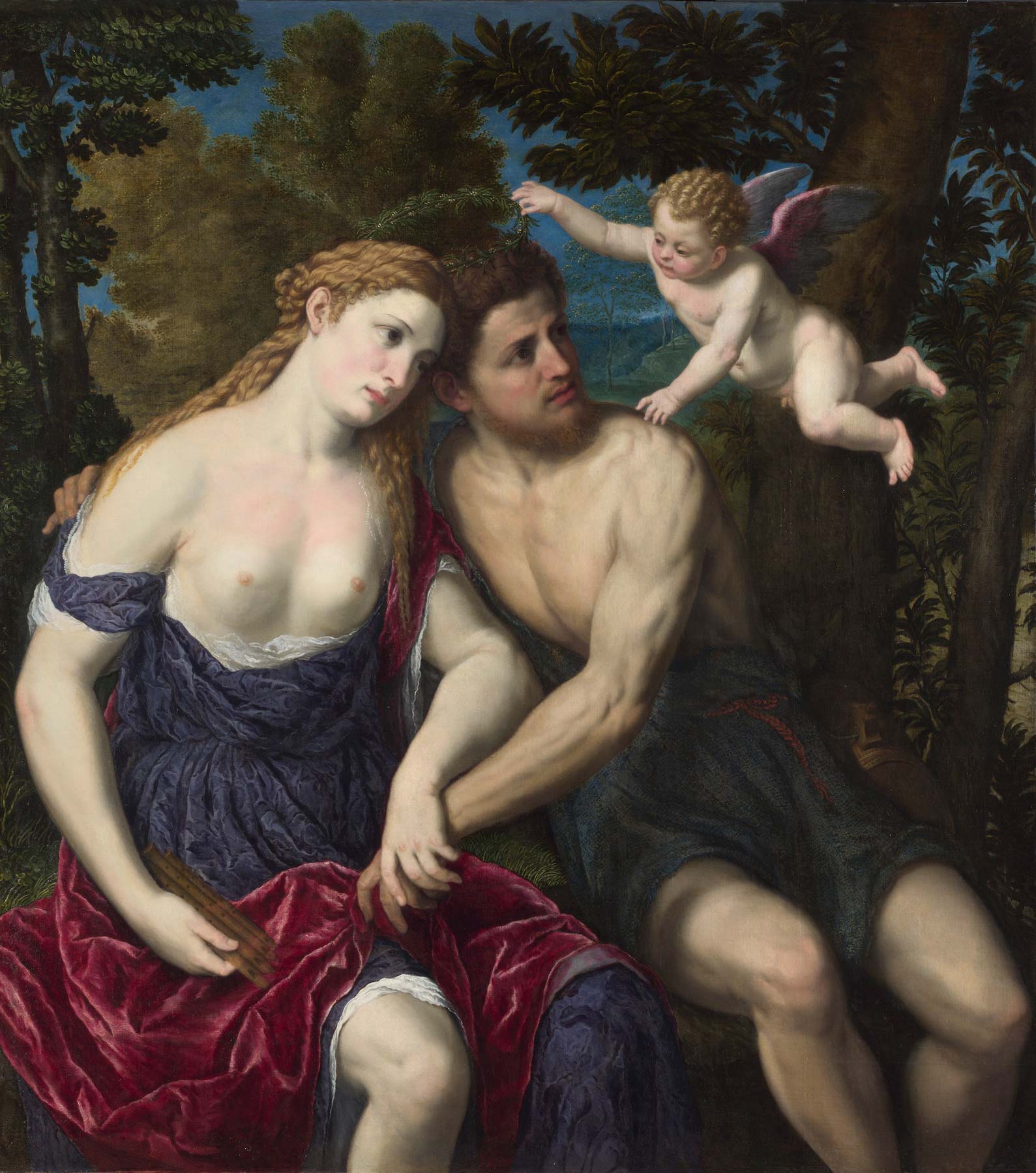 Paris Bordon, Coppia di amanti (1555-1560 circa; olio su tela, 139,1 x 122 cm; Londra, The National Gallery)