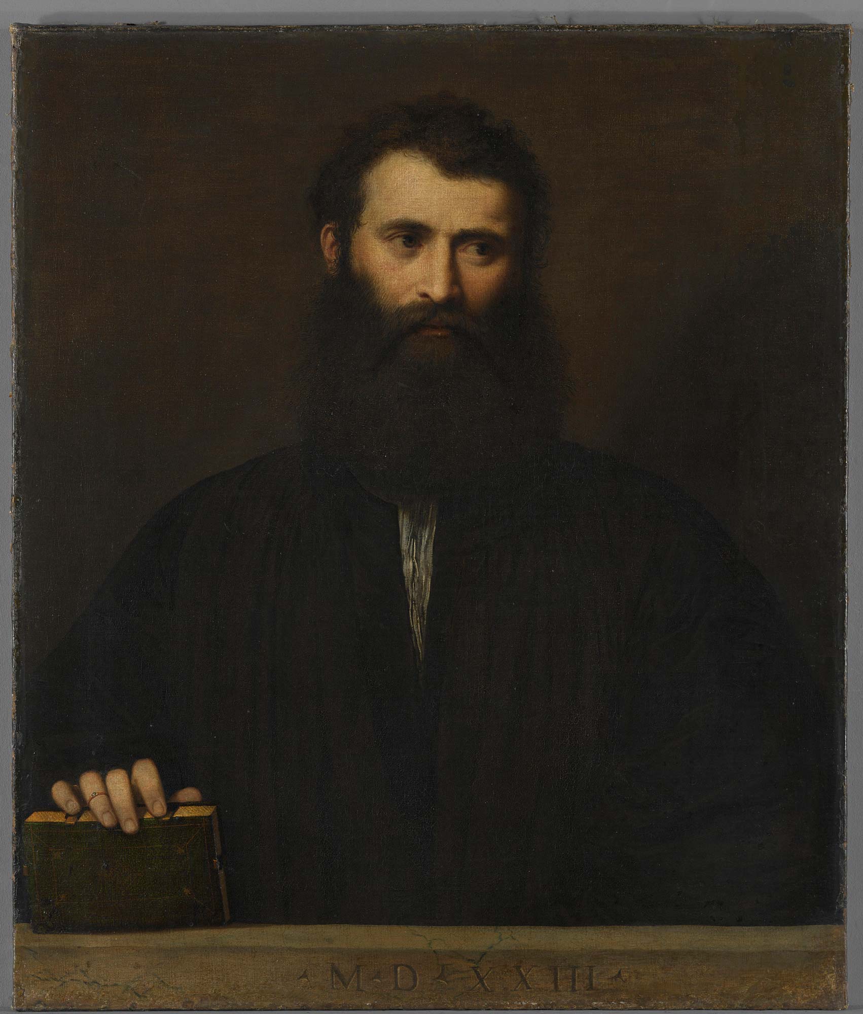 Paris Bordon, Ritratto di gentiluomo (1523; olio su tela, 77,8 x 66 cm; Monaco di Baviera, Bayerische Staatsgem&auml;ldesammlungen - Alte Pinakothek)