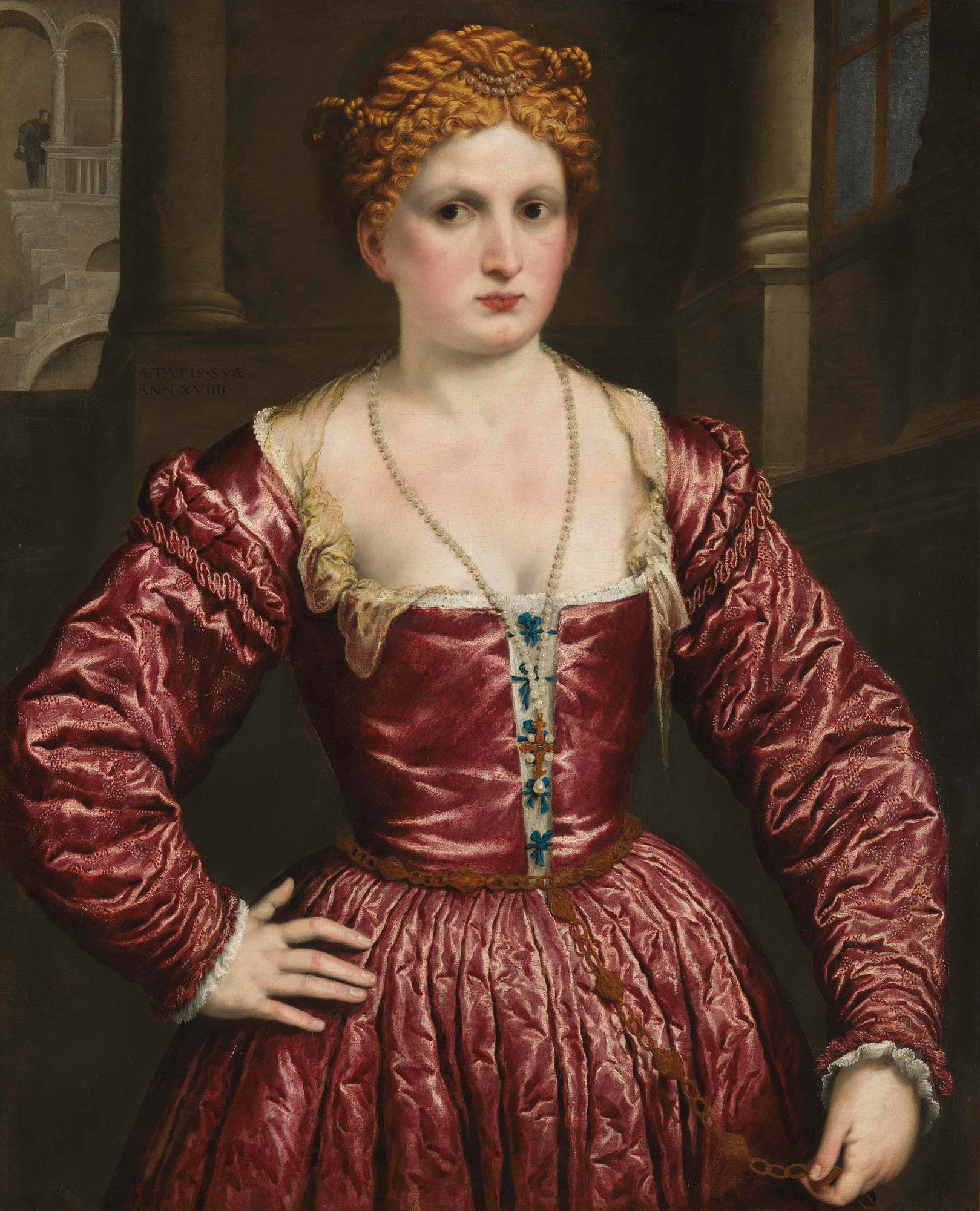 Paris Bordon, Ritratto di giovane donna (1540-1545 circa; olio su tela, 100,9 x 82,5 cm; Londra, The National Gallery)