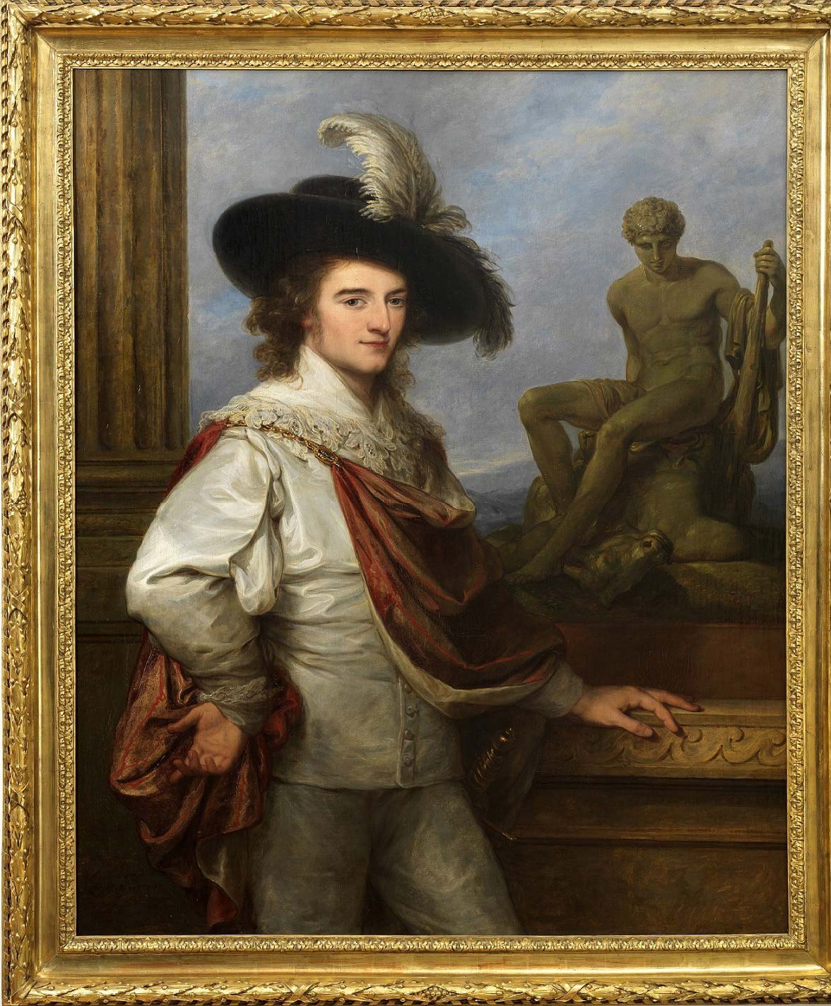 Angelika Kauffmann Ritratto del conte Josef Johann von Fries con il Teseo vincitore del Minotauro di Canova (1787; olio su tela, 128,50 x 102,50 cm; Vienna, Museen der Stadt) Angelika Kauffmann Ritratto del conte Josef Johann von Fries con il Teseo vincitore del Minotauro di Canova (1787; olio su tela, 128,50 x 102,50 cm; Vienna, Museen der Stadt)