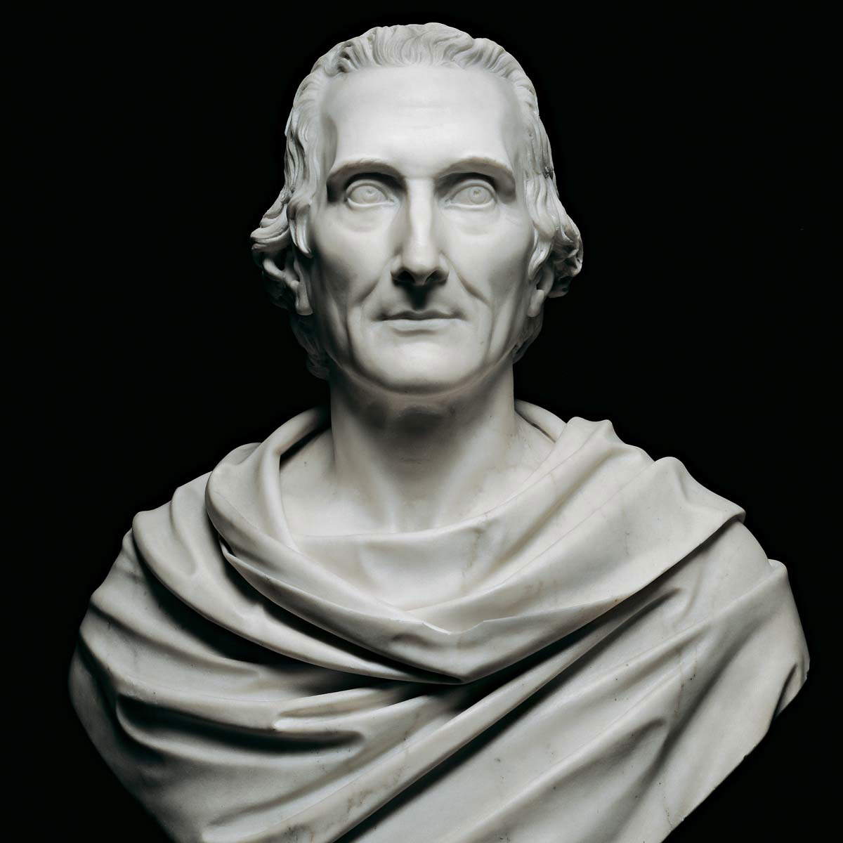 Bertel Thorvaldsen, Ritratto di Giovanni Raimondo Torlonia (1829 circa; Marmo, 74 x 49 x 31 cm; Fontanellato, Labirinto della Masone, Collezione Franco Maria Ricci) Bertel Thorvaldsen, Ritratto di Giovanni Raimondo Torlonia (1829 circa; Marmo, 74 x 49 x 31 cm; Fontanellato, Labirinto della Masone, Collezione Franco Maria Ricci)