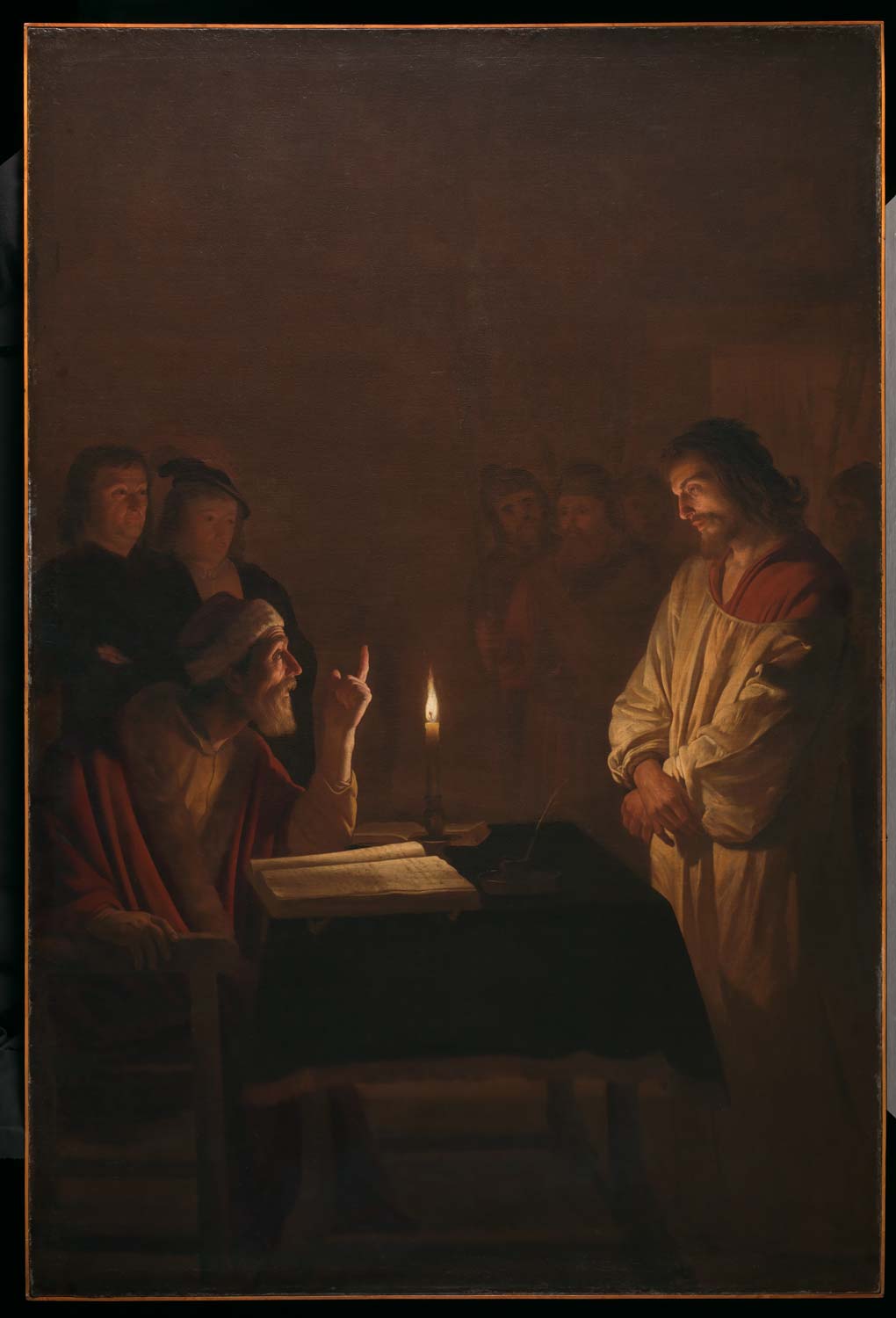 Gherardo delle Notti (Gerrit van Honthorst), Cristo davanti a Caifa (1617 circa; olio su tela, 272 x 183 cm; Londra, The National Gallery) Gherardo delle Notti (Gerrit van Honthorst), Cristo davanti a Caifa (1617 circa; olio su tela, 272 x 183 cm; Londra, The National Gallery)