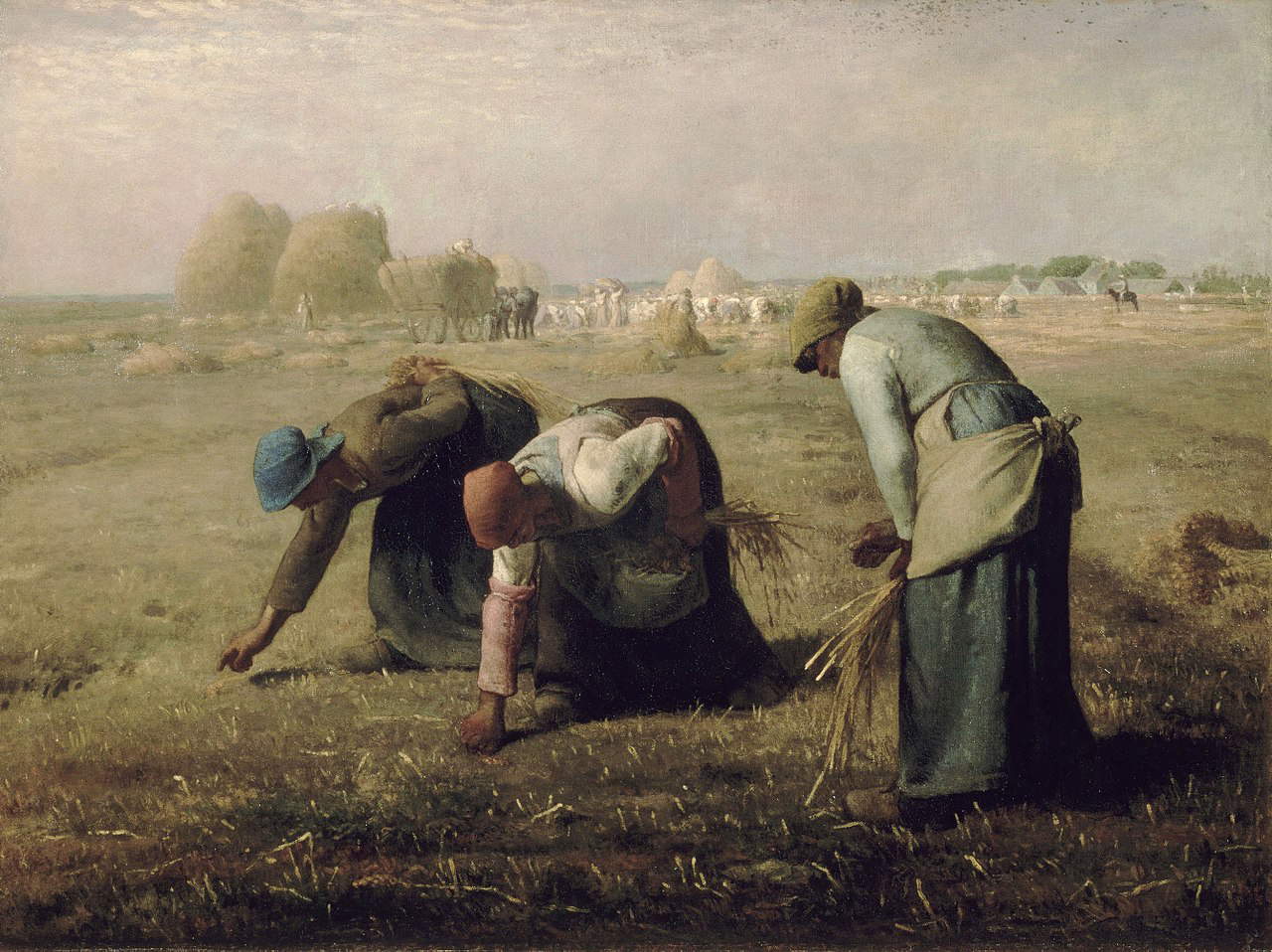 Jean-François Millet, Le spigolatrici (1857; olio su tela, 83,8 x 111,8 cm; Parigi, Musée d'Orsay) Jean-François Millet, Le spigolatrici (1857; olio su tela, 83,8 x 111,8 cm; Parigi, Musée d'Orsay)