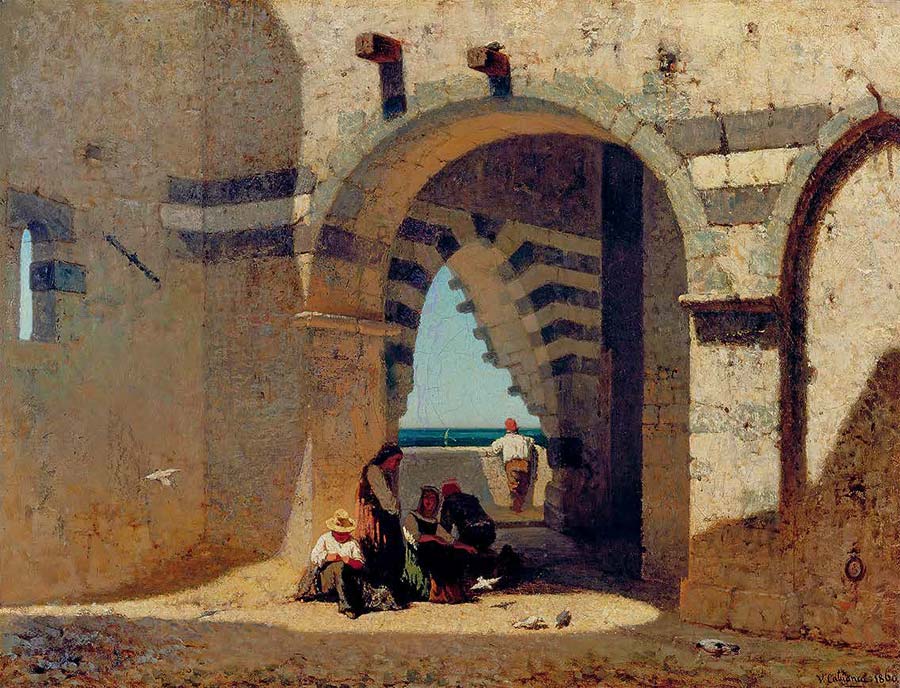 Vincenzo Cabianca, Avanzi della Chiesa di San Pietro a Portovenere (1860; olio su tela, 47,5 x 62 cm; Viareggio, Istituto Matteucci) Vincenzo Cabianca, Avanzi della Chiesa di San Pietro a Portovenere (1860; olio su tela, 47,5 x 62 cm; Viareggio, Istituto Matteucci)