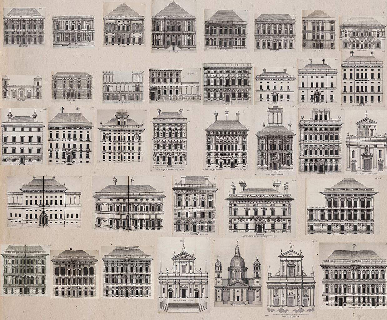 Tous les palais de Gênes, d'après l'édition de 1622 Tous les palais de Gênes, d'après l'édition de 1622