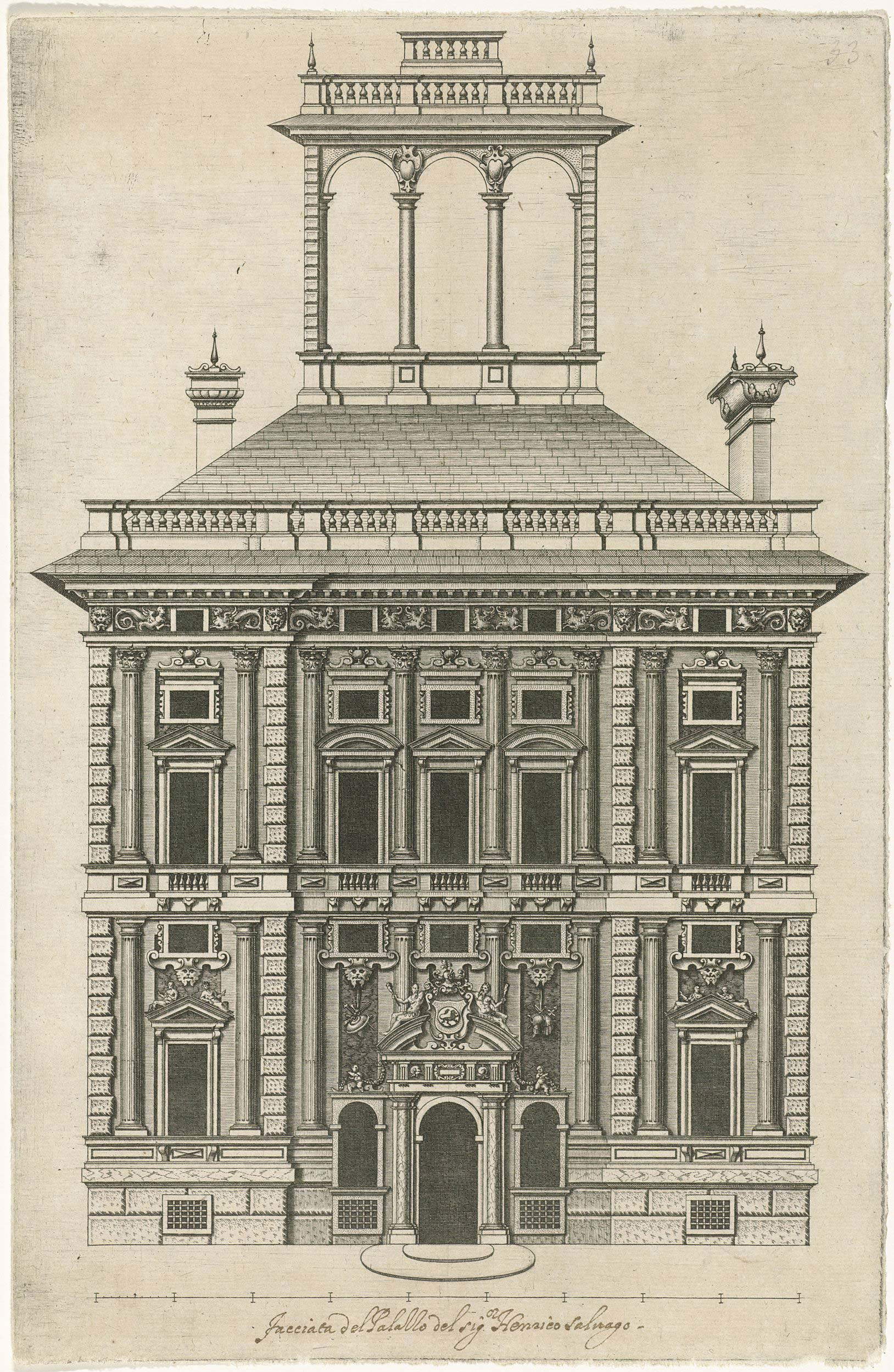 Nicolaes Ryckmans, Palais de M. Henrico Salvago, éd. 1622 Nicolaes Ryckmans, Palais de M. Henrico Salvago, éd. 1622