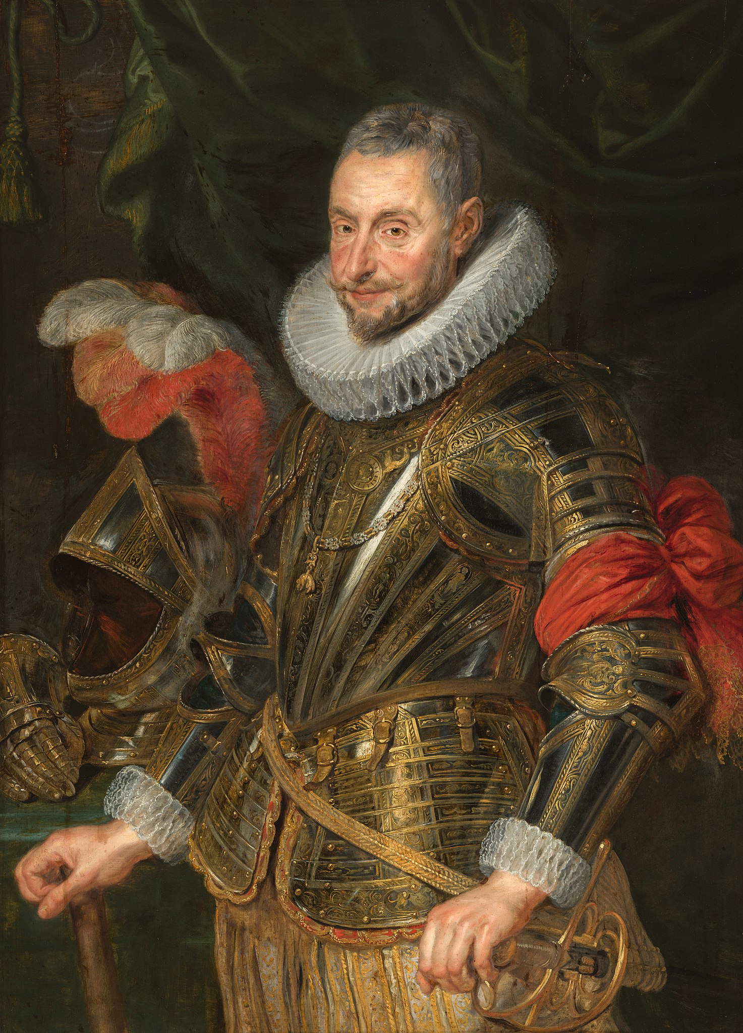 Pieter Paul Rubens, Portrait d'Ambrogio Spinola (1627 ; huile sur panneau, 116,5 x 85 cm ; Prague, Národní galerie) Pieter Paul Rubens, Portrait d'Ambrogio Spinola (1627 ; huile sur panneau, 116,5 x 85 cm ; Prague, Národní galerie)