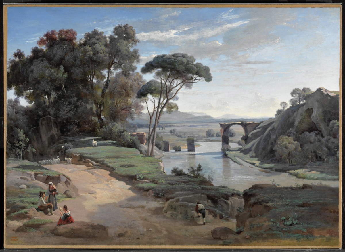 Jean-Baptiste-Camille, El puente de Narni (1827; óleo sobre lienzo, 68 x 93 cm; Ottawa, Galería Nacional de Canadá)