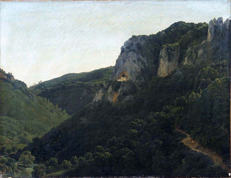 Jean-Joseph-Xavier Bidauld, Barrancos cerca de Narni (1787; óleo sobre papel aplicado a lienzo, 38 x 50 cm; Carpentras, Mus&eacute;e de Carpentras)