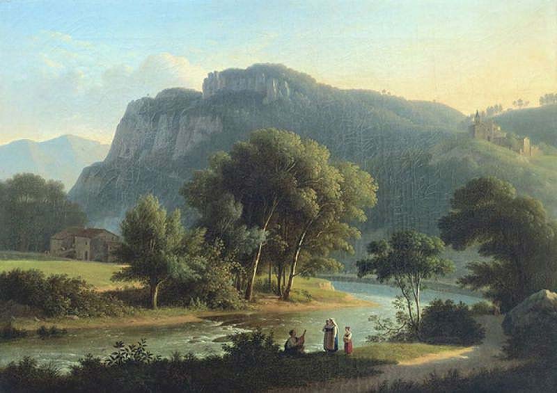 Martin Verstappen, Paisaje cerca del río Nera en Narni (1815-1816; óleo sobre lienzo, 51 x 70 cm; Lille, Galerie du Nord)