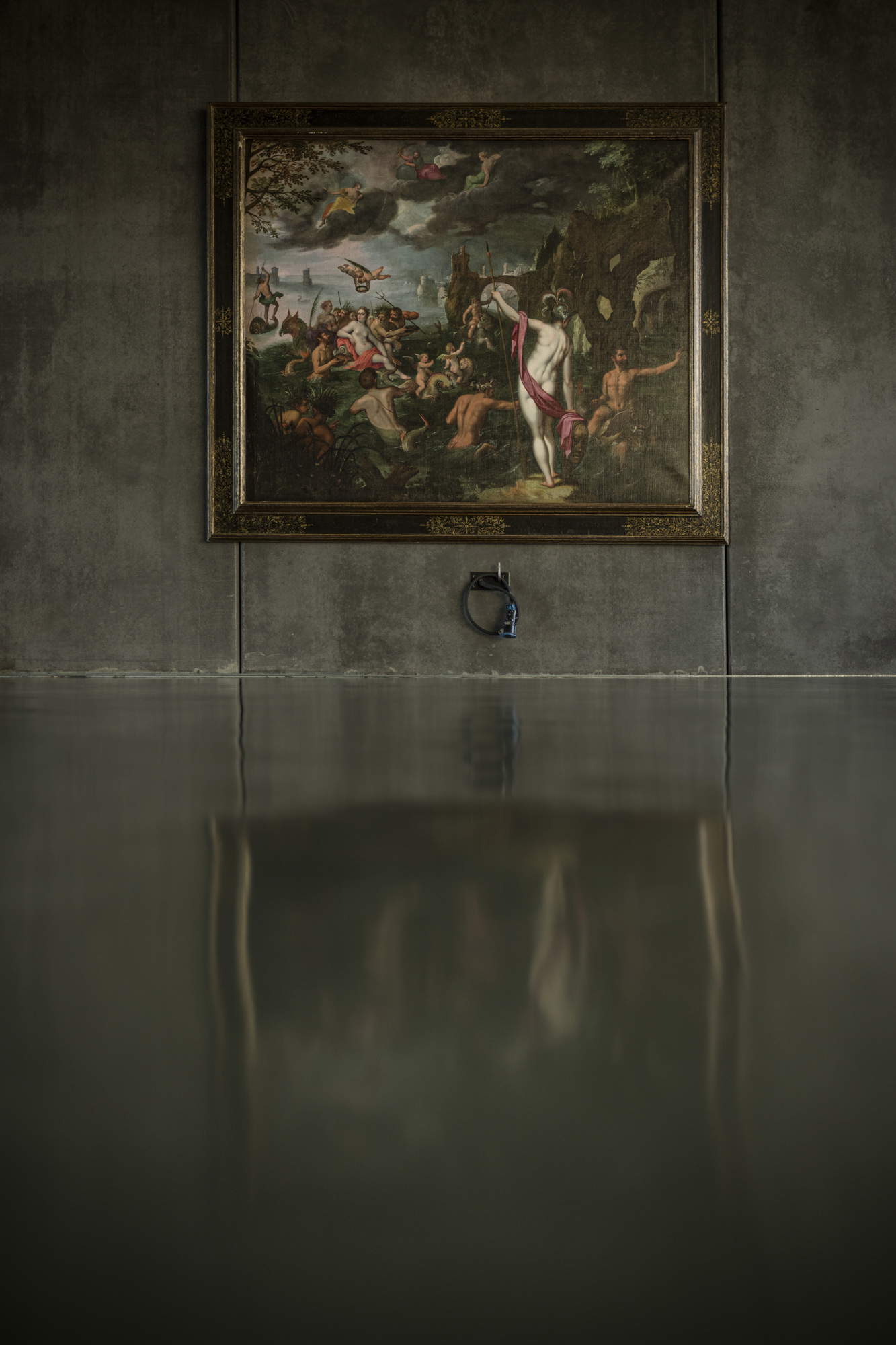 Montaje de la exposición Cuentos de invierno. Historias del arte de Baco a Jesús