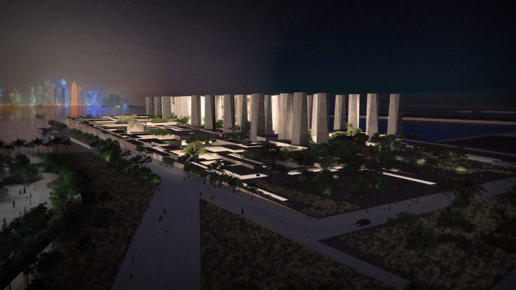 Rendering dell'Art Mill Museum. Foto: Qatar Museums Rendering dell'Art Mill Museum. Foto: Qatar Museums