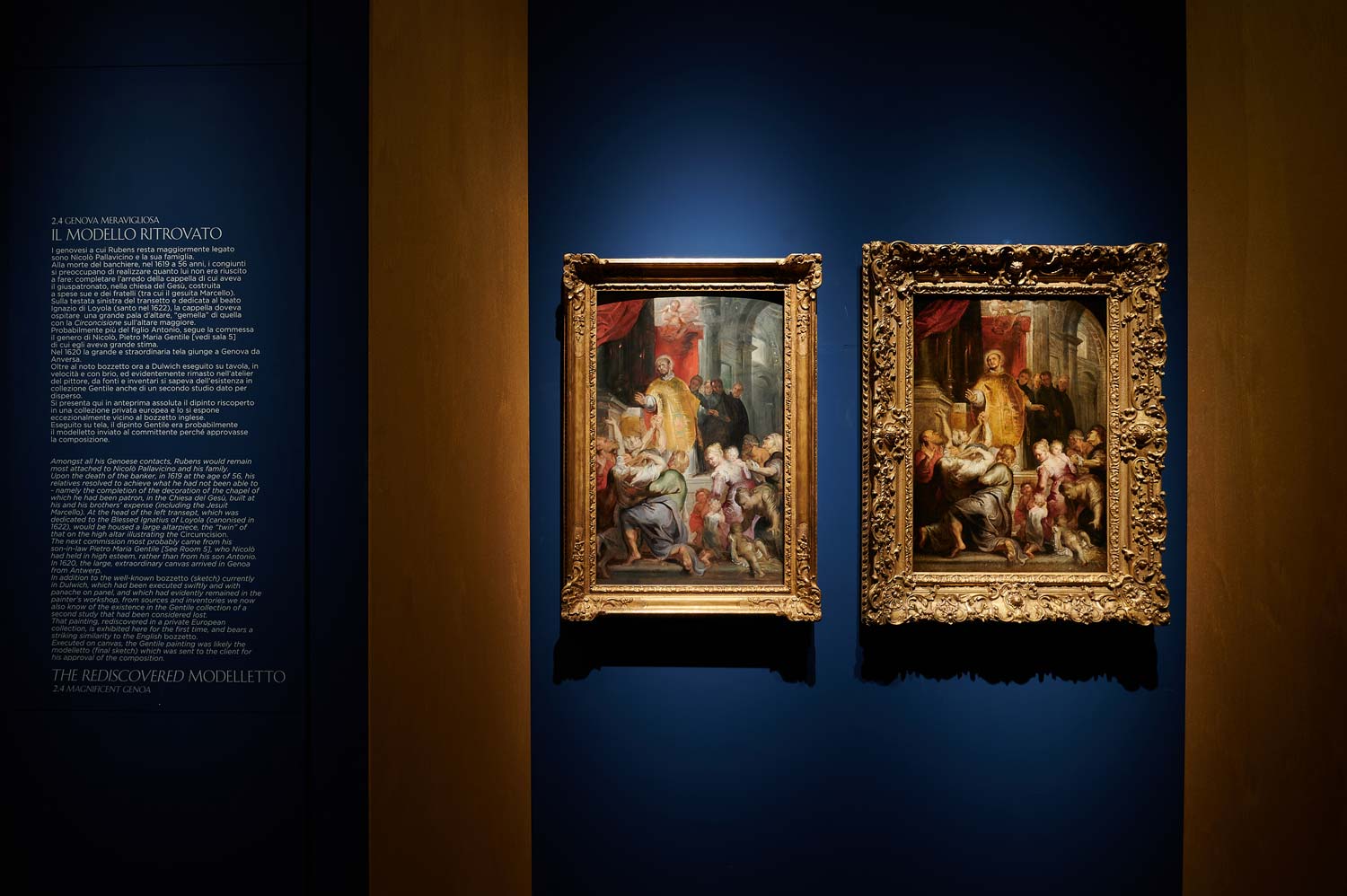 Aufbau der Rubens-Ausstellung in Genua Aufbau der Rubens-Ausstellung in Genua