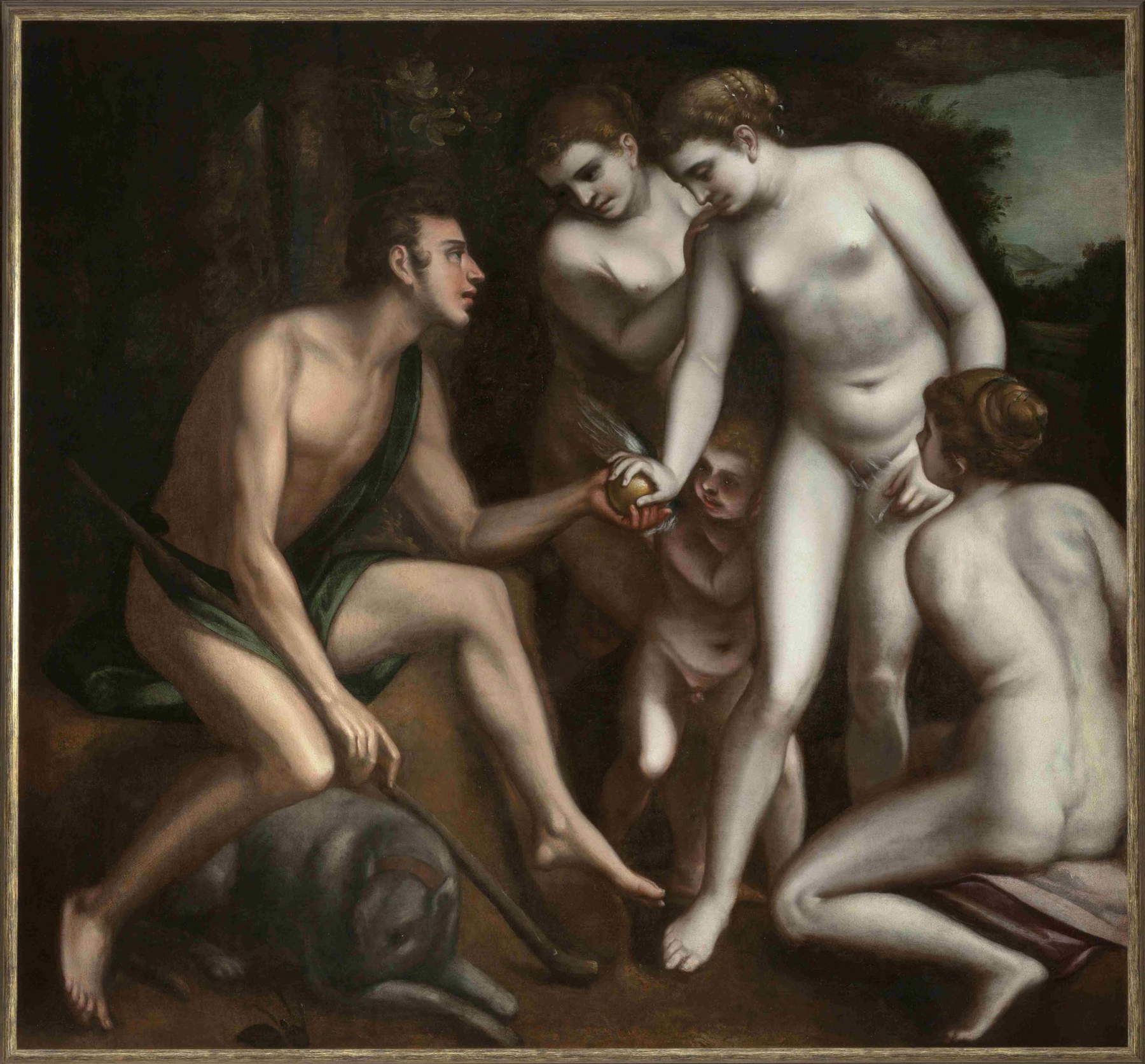 Luca Cambiaso, Das Urteil des Paris (um 1575; Öl auf Leinwand; Strahov, Prag, Königliches Pfarramt der Prämonstratenser) Luca Cambiaso, Das Urteil des Paris (um 1575; Öl auf Leinwand; Strahov, Prag, Königliches Pfarramt der Prämonstratenser)