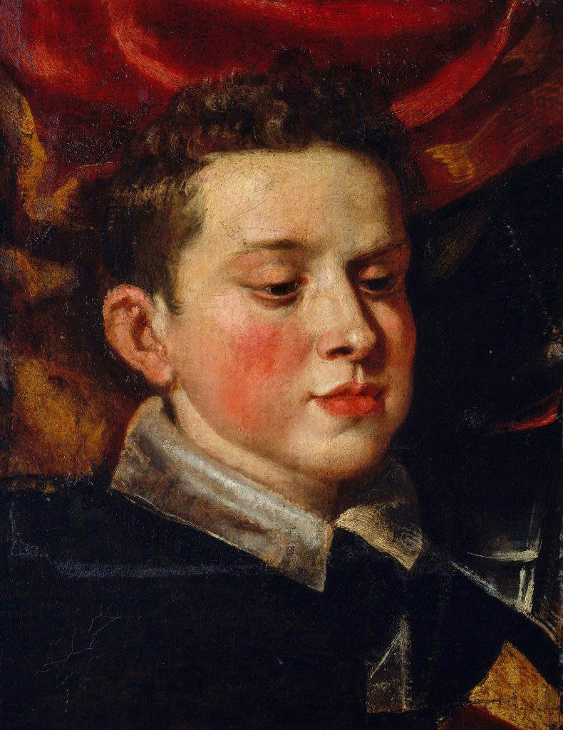 Pieter Paul Rubens, Ferdinando Gonzaga Infante di Mantova, Fragment des Dreifaltigkeitsaltars (1604-1605; Öl auf Leinwand, 49 x 38,2 cm; Mamiano di Traversetolo, Stiftung Magnani Rocca) Pieter Paul Rubens, Ferdinando Gonzaga Infante di Mantova, Fragment des Dreifaltigkeitsaltars (1604-1605; Öl auf Leinwand, 49 x 38,2 cm; Mamiano di Traversetolo, Stiftung Magnani Rocca)