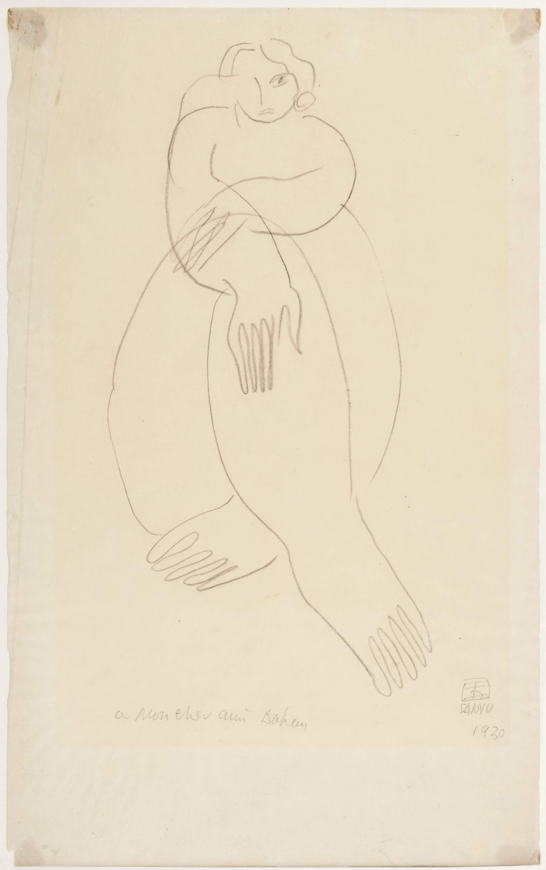 Sanyu, Nu assis (1930; matita su carta, 362 x 238 mm; Parigi, Musée Cernuschi) Sanyu, Nu assis (1930; matita su carta, 362 x 238 mm; Parigi, Musée Cernuschi)