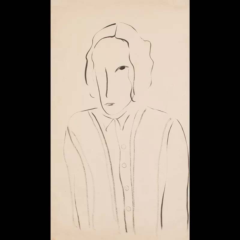 Sanyu, Portrait (s.d.; matita su carta, 275 x 445 mm) Sanyu, Portrait (s.d.; matita su carta, 275 x 445 mm)