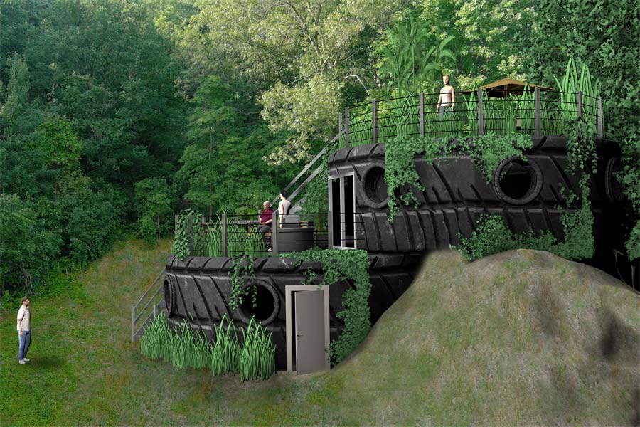 La casa a forma di pneumatico di Kimberly S. (USA) La casa a forma di pneumatico di Kimberly S. (USA)