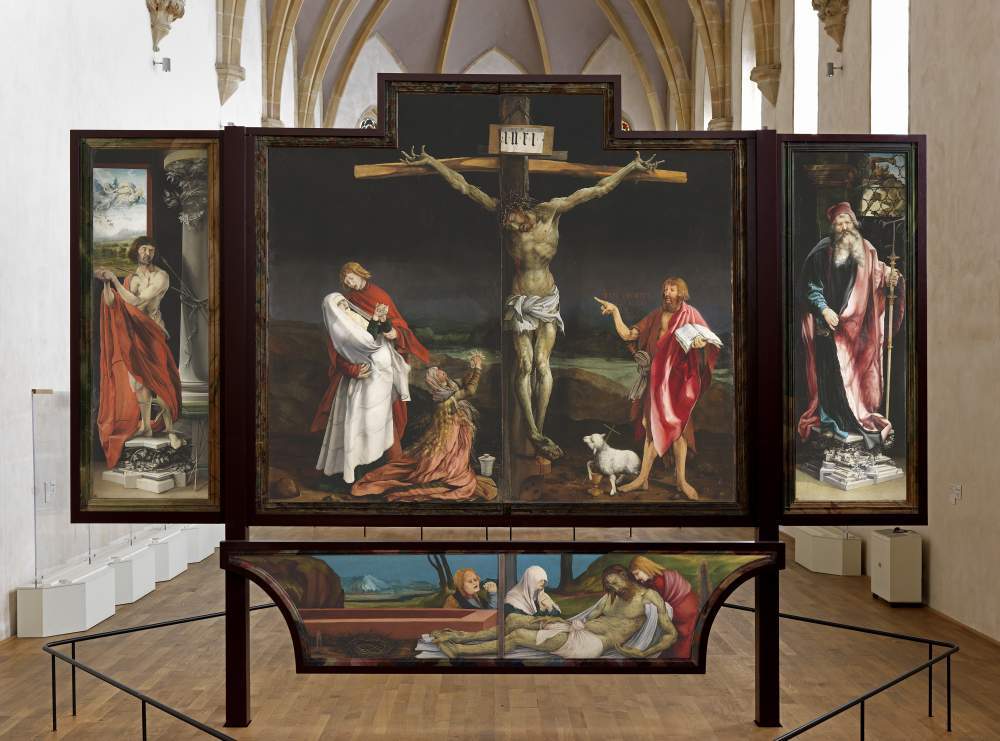 France, restoration of Isenheim altar, Grünewald's masterpiece, completed.
