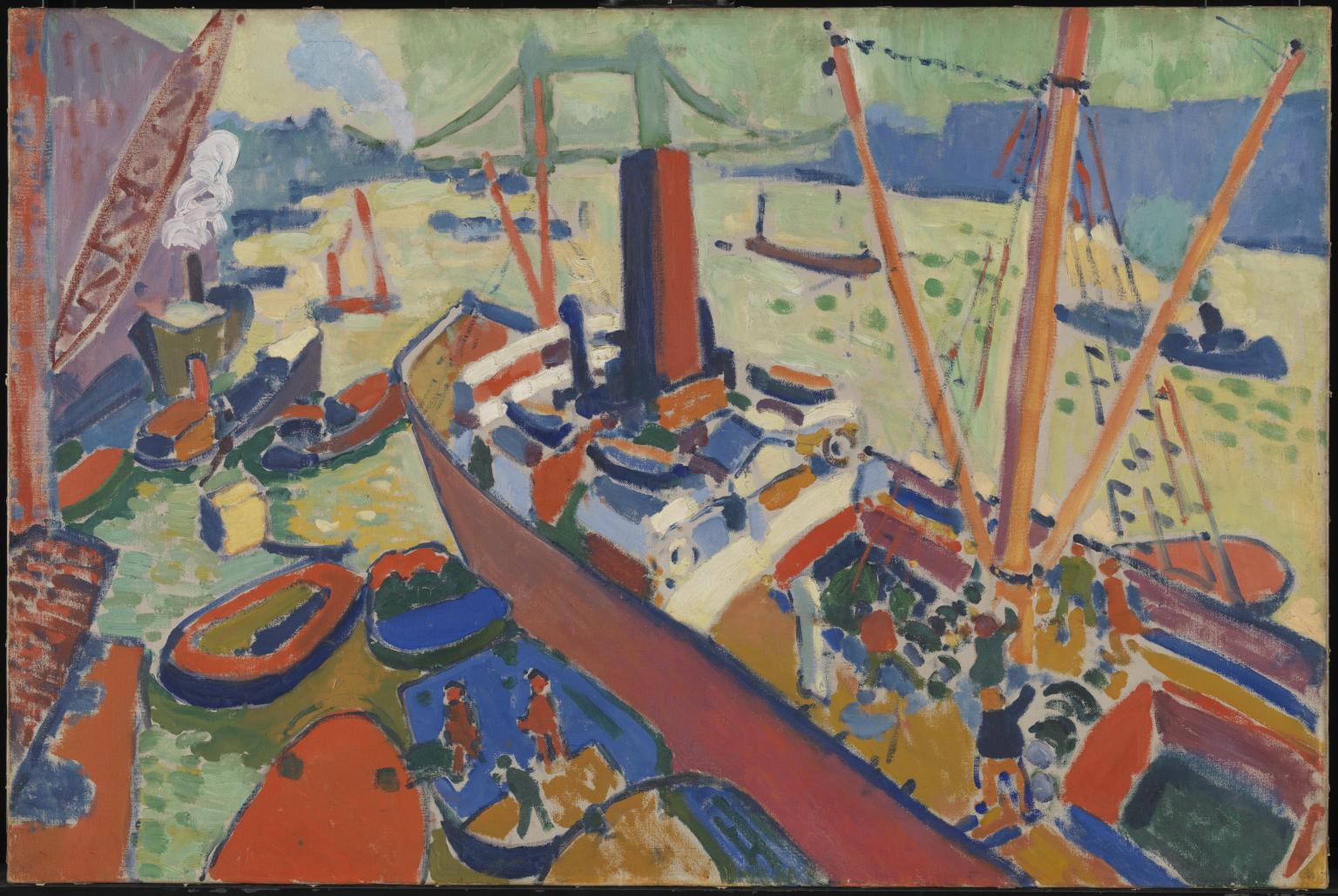 Andr&eacute; Derain, Los muelles de Londres (1906; óleo sobre lienzo, 65,7 x 99,1 cm; Londres, Tate Modern)