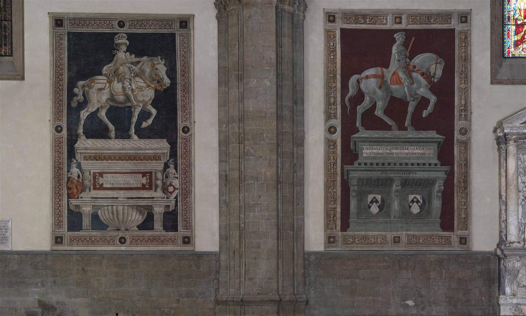 Florence, restoration of frescoes featuring Giovanni Acuto and NiccolÃ² da Tolentino begins in the Duomo 