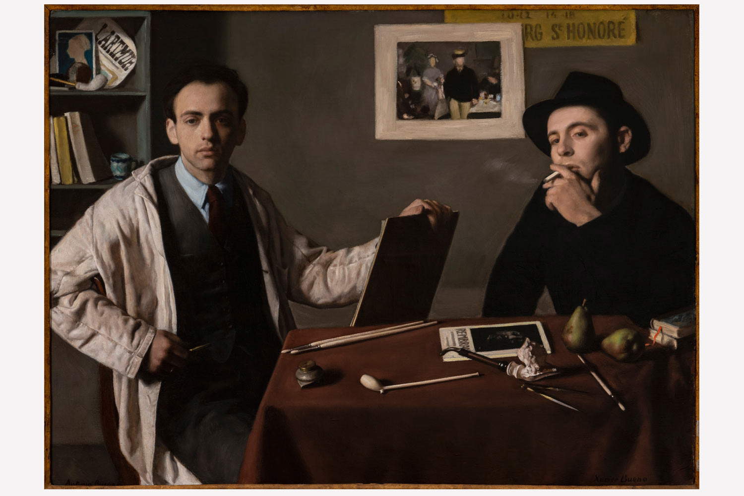 Antonio Bueno und Xavier Bueno, Doppelselbstporträt (1944; Ivrea, Museo Civico Pier Alessandro Garda) Antonio Bueno und Xavier Bueno, Doppelselbstporträt (1944; Ivrea, Museo Civico Pier Alessandro Garda)