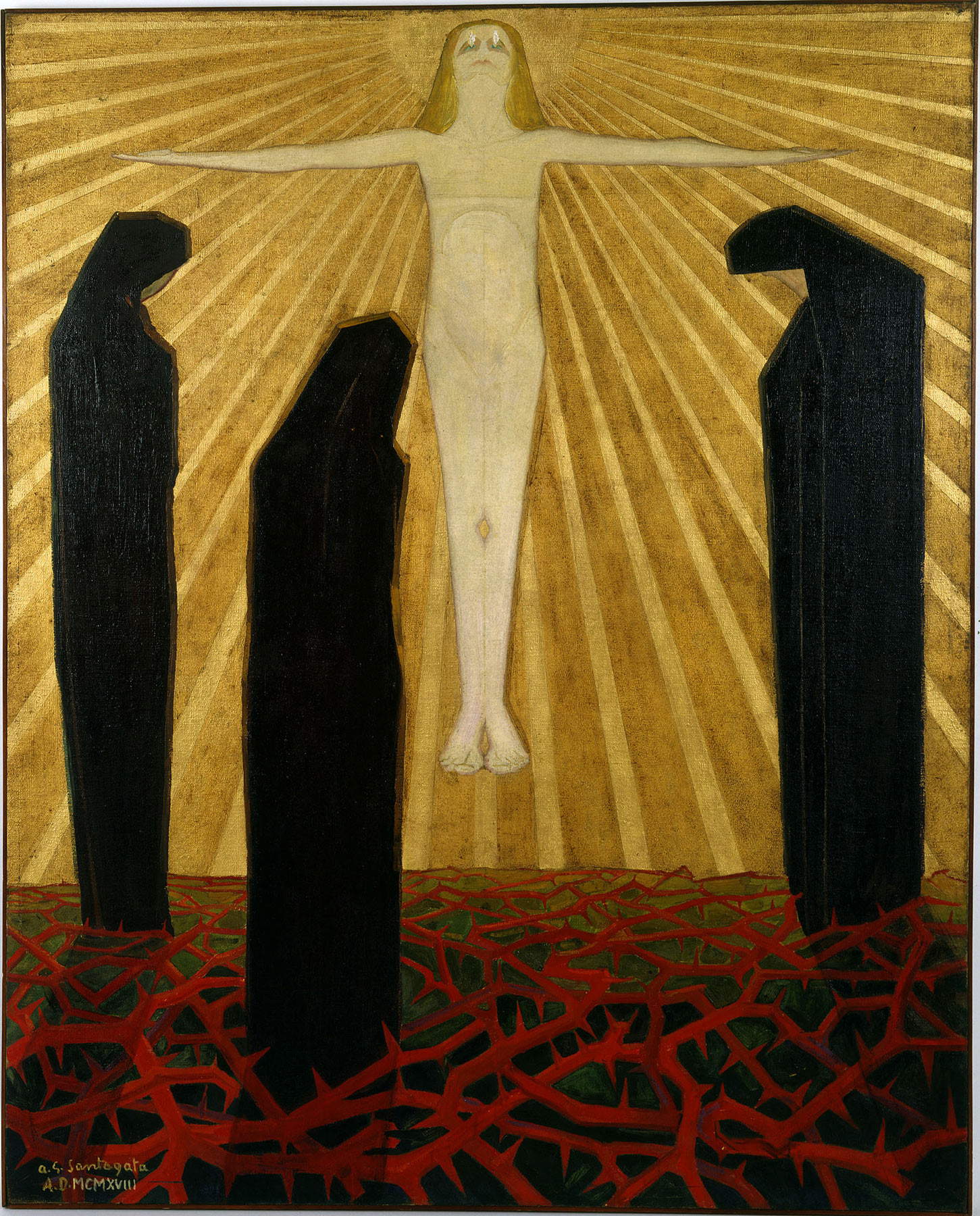 Antonio Giuseppe Santagata (Le oranti (o L’Ascensione), 1918 olio su tela, 150 x 120 cm; Città del Vaticano, Musei Vaticani, Collezione d’Arte Moderna e Contemporanea, inv. 24395)  Foto © Governatorato SCV, Direzione dei Musei e dei Beni Culturali Antonio Giuseppe Santagata (Le oranti (o L’Ascensione), 1918 olio su tela, 150 x 120 cm; Città del Vaticano, Musei Vaticani, Collezione d’Arte Moderna e Contemporanea, inv. 24395)  Foto © Governatorato SCV, Direzione dei Musei e dei Beni Culturali