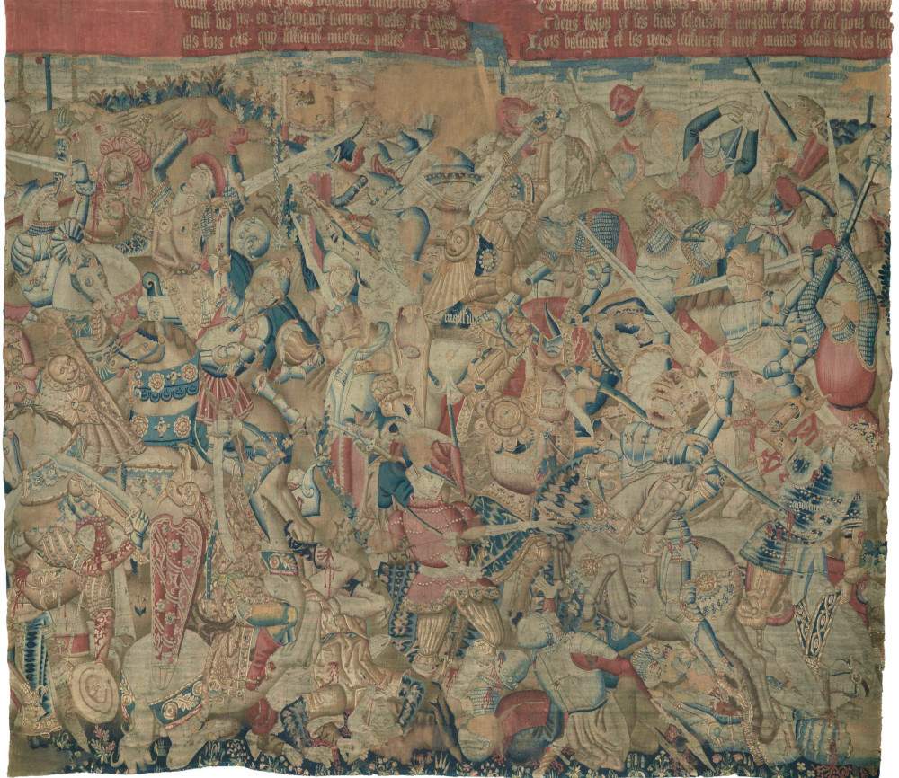 Fin de la longue et complexe restauration de la tapisserie de la bataille de Roncevaux