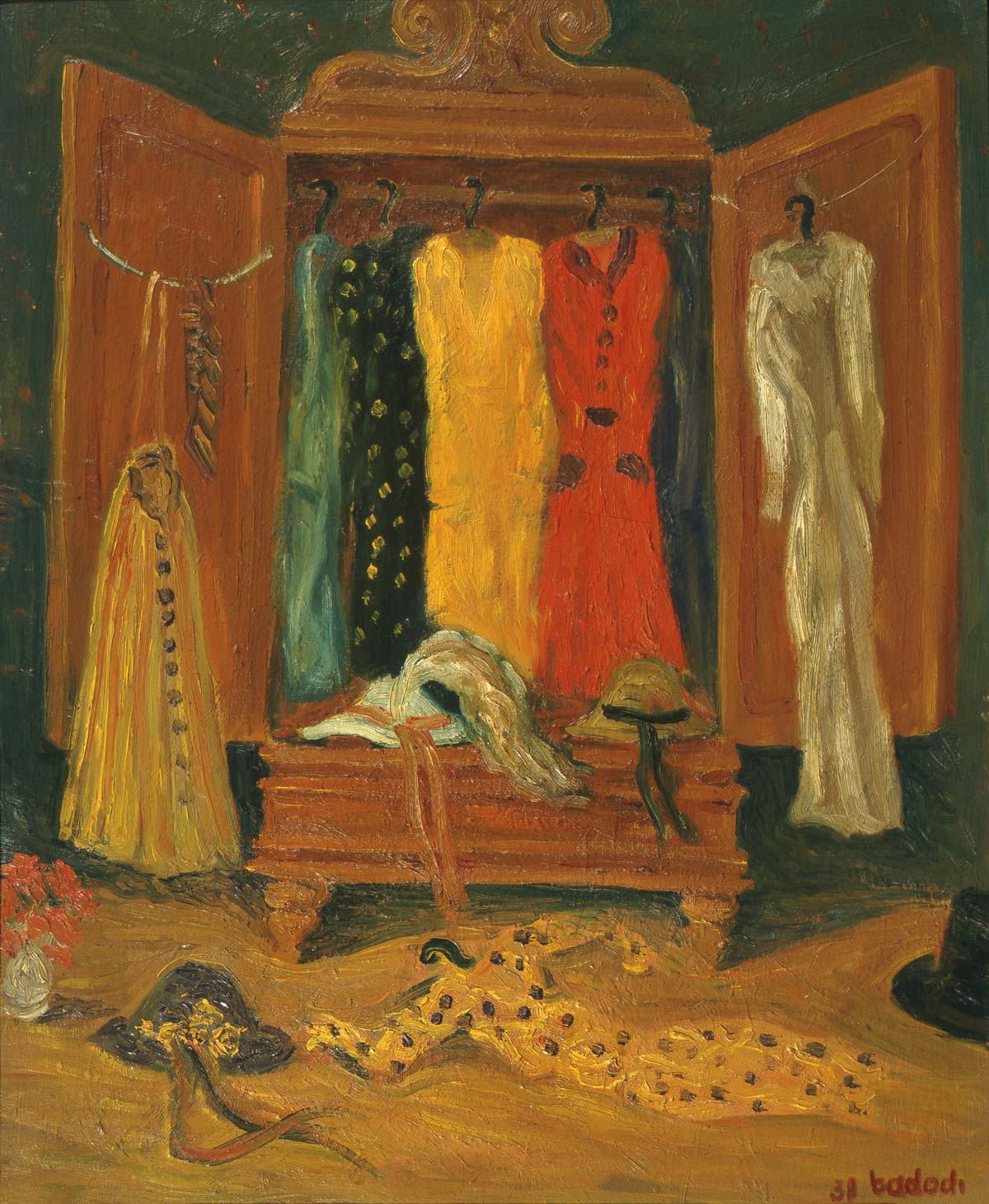 Arnaldo Badodi, El armario (1938; óleo sobre lienzo, 54,5 × 43,5 cm; Colección Giuseppe Iannaccone) Arnaldo Badodi, El armario (1938; óleo sobre lienzo, 54,5 × 43,5 cm; Colección Giuseppe Iannaccone)