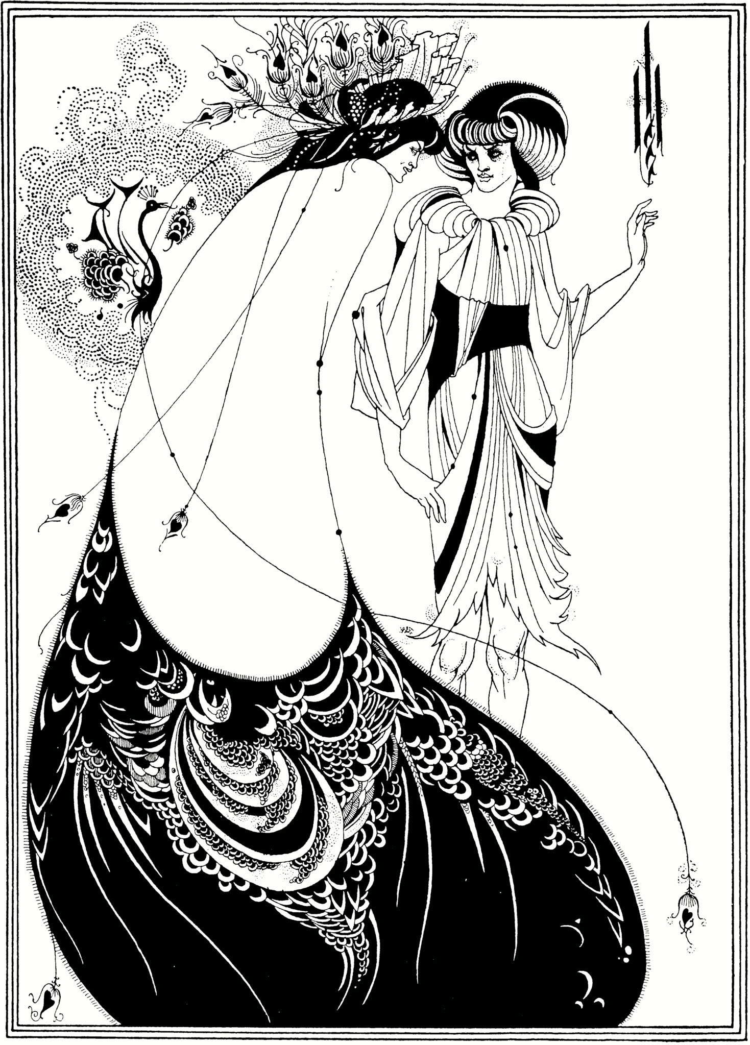 Aubrey Beardsley, The Peacock Skirt (1893) Aubrey Beardsley, The Peacock Skirt (1893)