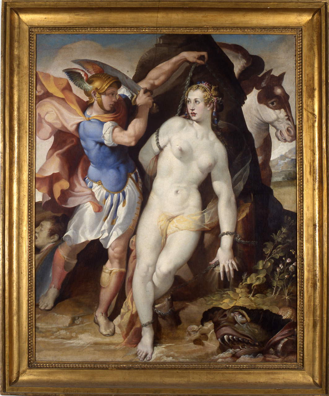 Bartolomeo Passerotti, Perseo y Andrómeda (1575-1580; óleo sobre lienzo, 210 x 174 cm; Turín, Musei Reali, Galleria Sabauda)