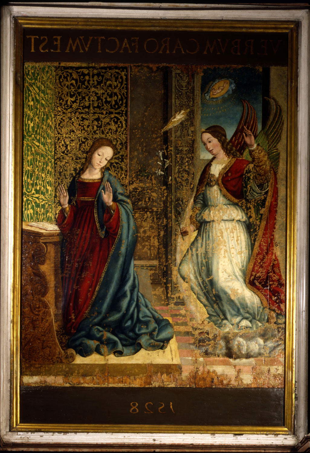 Bernardino Loschi, Anunciación (1528; óleo sobre tabla; Carpi, San Nicolò) Bernardino Loschi, Anunciación (1528; óleo sobre tabla; Carpi, San Nicolò)