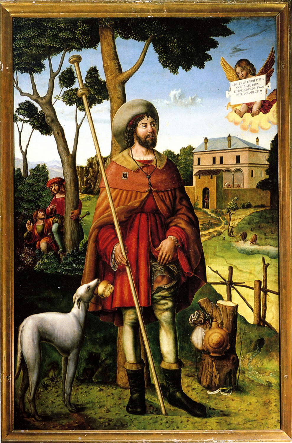 Bernardino Loschi, San Rocco (1527-1528; óleo sobre tabla; Carpi, iglesia de San Nicolò) Bernardino Loschi, San Rocco (1527-1528; óleo sobre tabla; Carpi, iglesia de San Nicolò)