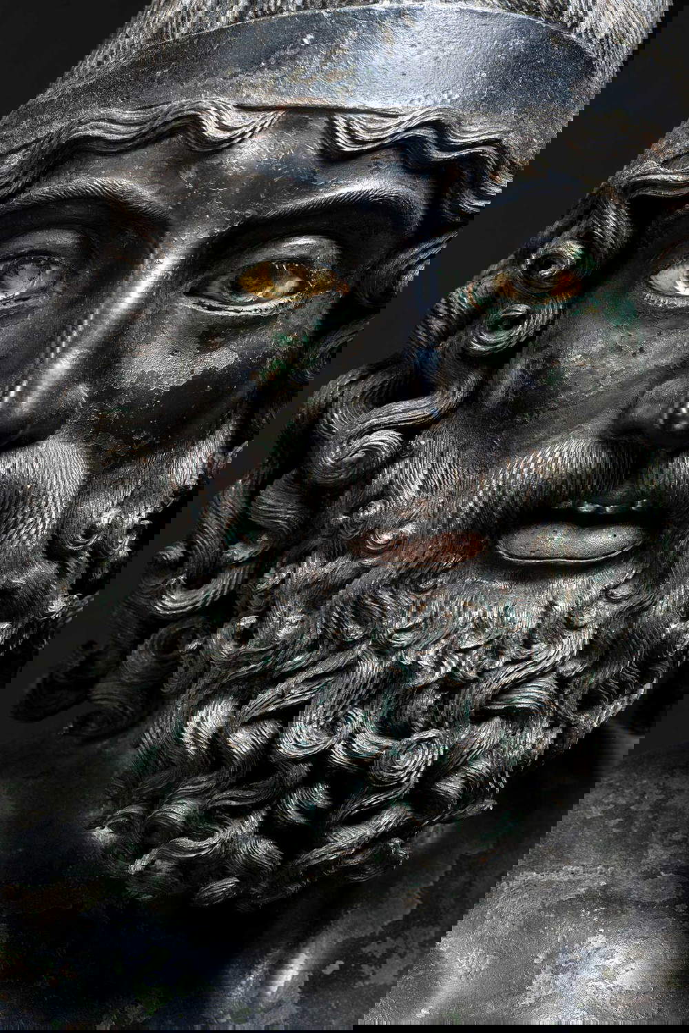 Uno de los bronces de Riace fotografiado por Luigi Spina