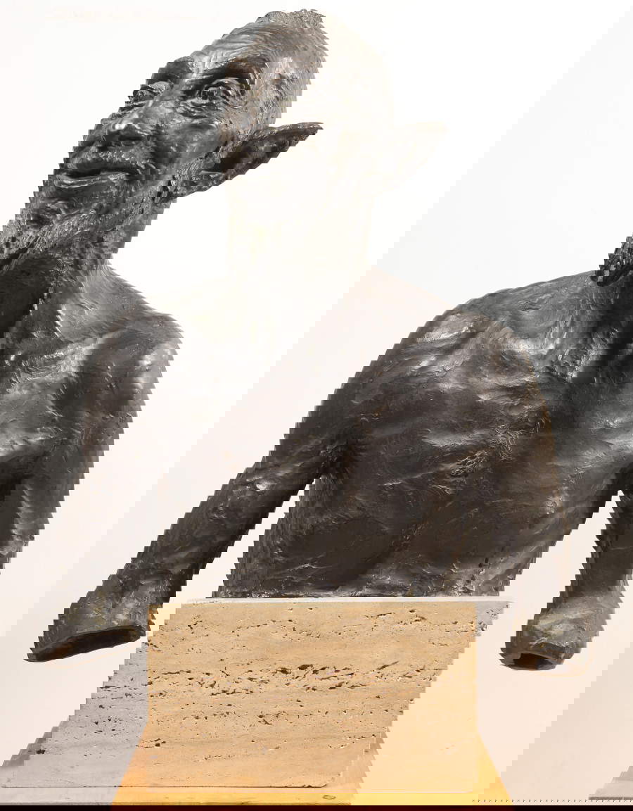 Filippo Cifariello, Büste eines Satyrs (um 1895; Bronze, 56 x 46 cm; Bitonto, Galleria Nazionale della Puglia)