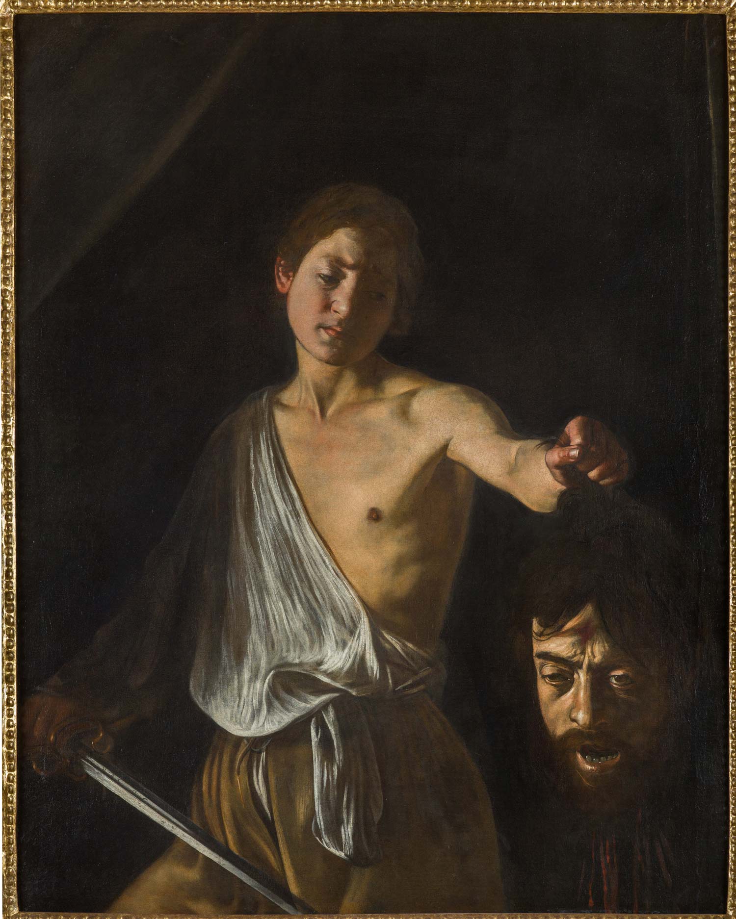 Caravage, David avec la tête de Goliath (1606-1607 ou 1609 ; huile sur toile, 125 cm 101 ; Rome, Galleria Borghese) Caravage, David avec la tête de Goliath (1606-1607 ou 1609 ; huile sur toile, 125 cm 101 ; Rome, Galleria Borghese)