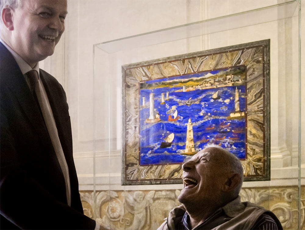 Carlo Allori besucht die Uffizien mit dem Regisseur Eike Schmidt