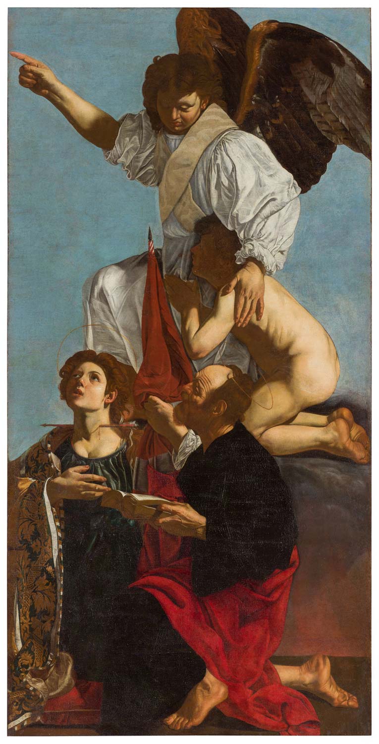 Francesco Boneri known as Cecco del Caravaggio, Guardian Angel with Saints Ursula and Thomas (c. 1615; oil on canvas; Madrid, Prado Museum) Francesco Boneri known as Cecco del Caravaggio, Guardian Angel with Saints Ursula and Thomas (c. 1615; oil on canvas; Madrid, Prado Museum)