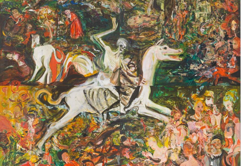 Cecily Brown's Triumph of Death exhibited at the Capodimonte Museum and Royal Woods 