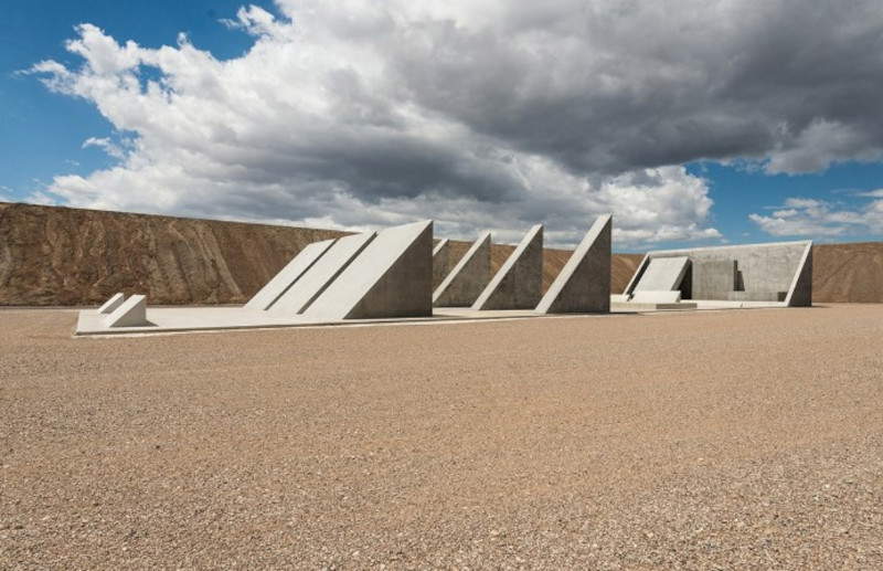 A monumental sculpture in the Nevada desert: it is Michael Heizer's City. Begun in 1970, it can now be visited