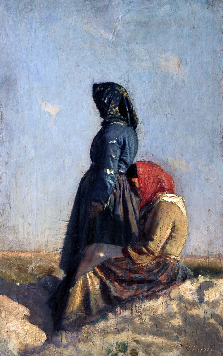 Cristiano Banti, Toskanische Bäuerinnen (um 1865; Öl auf Tafel, 18 x 11 cm; Privatsammlung) Cristiano Banti, Toskanische Bäuerinnen (um 1865; Öl auf Tafel, 18 x 11 cm; Privatsammlung)