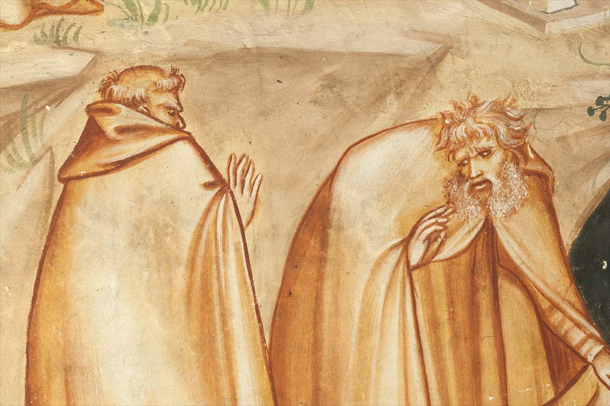 Dettaglio della Tebaide scoperta negli anni Novanta