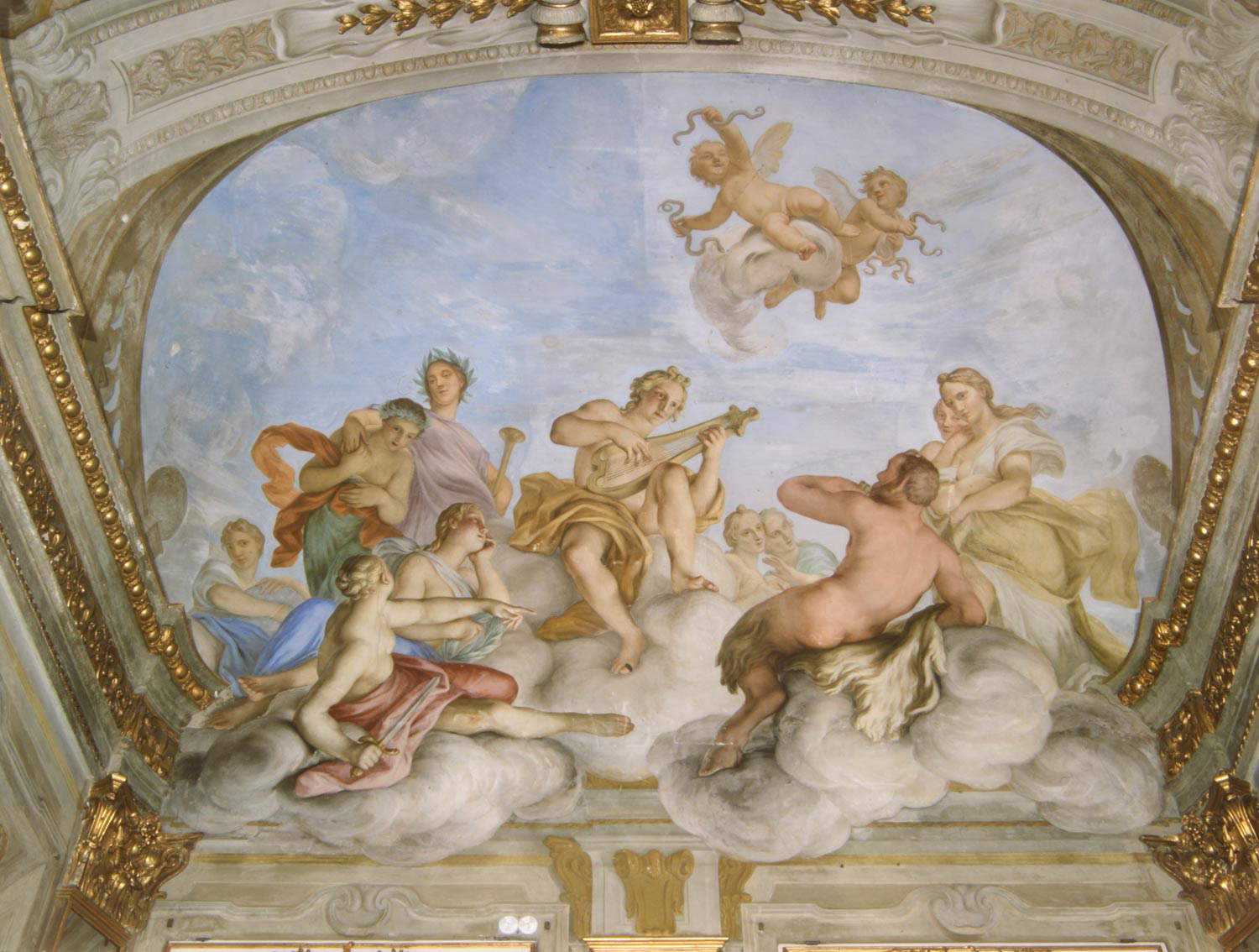 Domenico Parodi, Apollo e Marsia (1725; affresco; Genova, Palazzo Reale) Domenico Parodi, Apollo e Marsia (1725; affresco; Genova, Palazzo Reale)