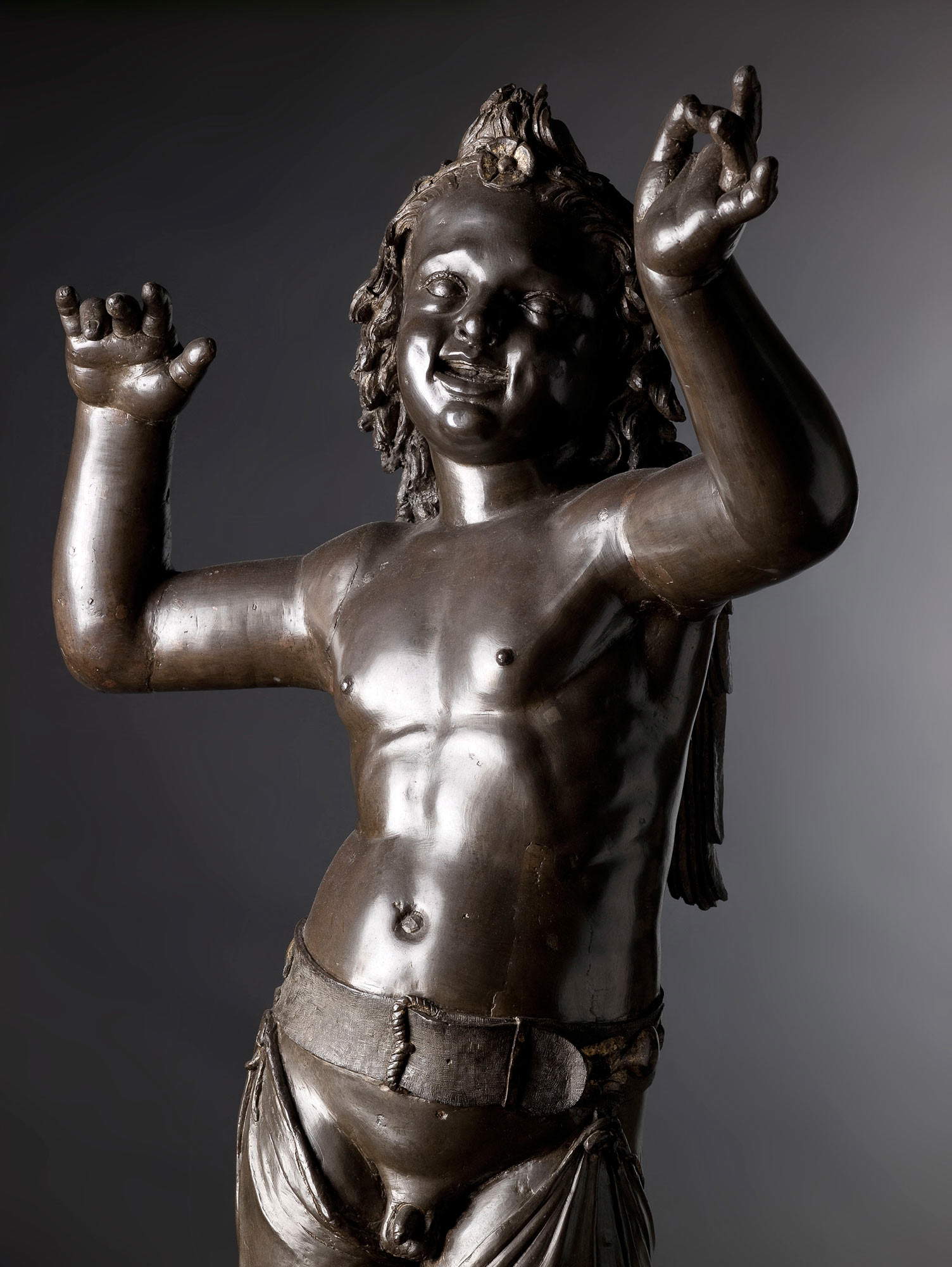 Donatello, Amore-Attis (c. 1435-1440; bronze, partly gilded, 103 x 55 x 45 cm; Florence, Museo Nazionale del Bargello, inv. Bronzi 448)