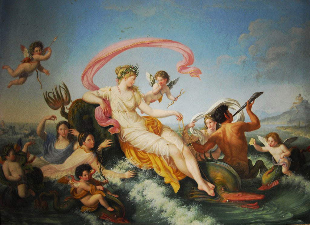 Elie Honor&eacute; Montagny, Triumph der Galatea (1812; Öl auf Leinwand, 105 x 130 cm; Neapel, Königspalast)