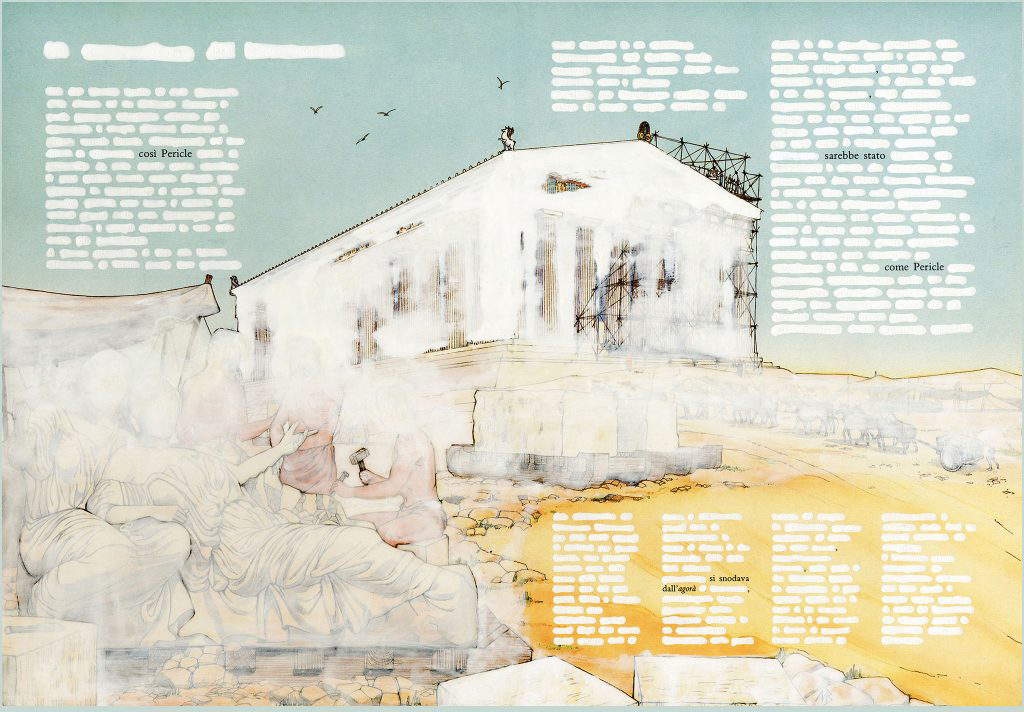 Emilio Isgrò, La luce dell’agorà (acrilico su tela, 118 x 170 cm). Foto Andrea Valentini, concessione Archivio Emilio Isgrò Emilio Isgrò, La luce dell’agorà (acrilico su tela, 118 x 170 cm). Foto Andrea Valentini, concessione Archivio Emilio Isgrò