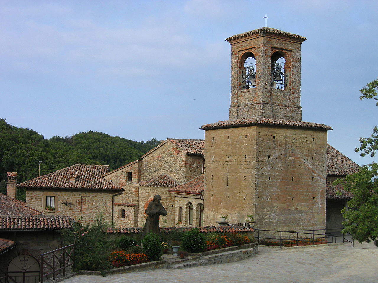 Die Einsiedelei von Sant'Alberto di Butrio. Foto von Giovanni Benvenuto Die Einsiedelei von Sant'Alberto di Butrio. Foto von Giovanni Benvenuto