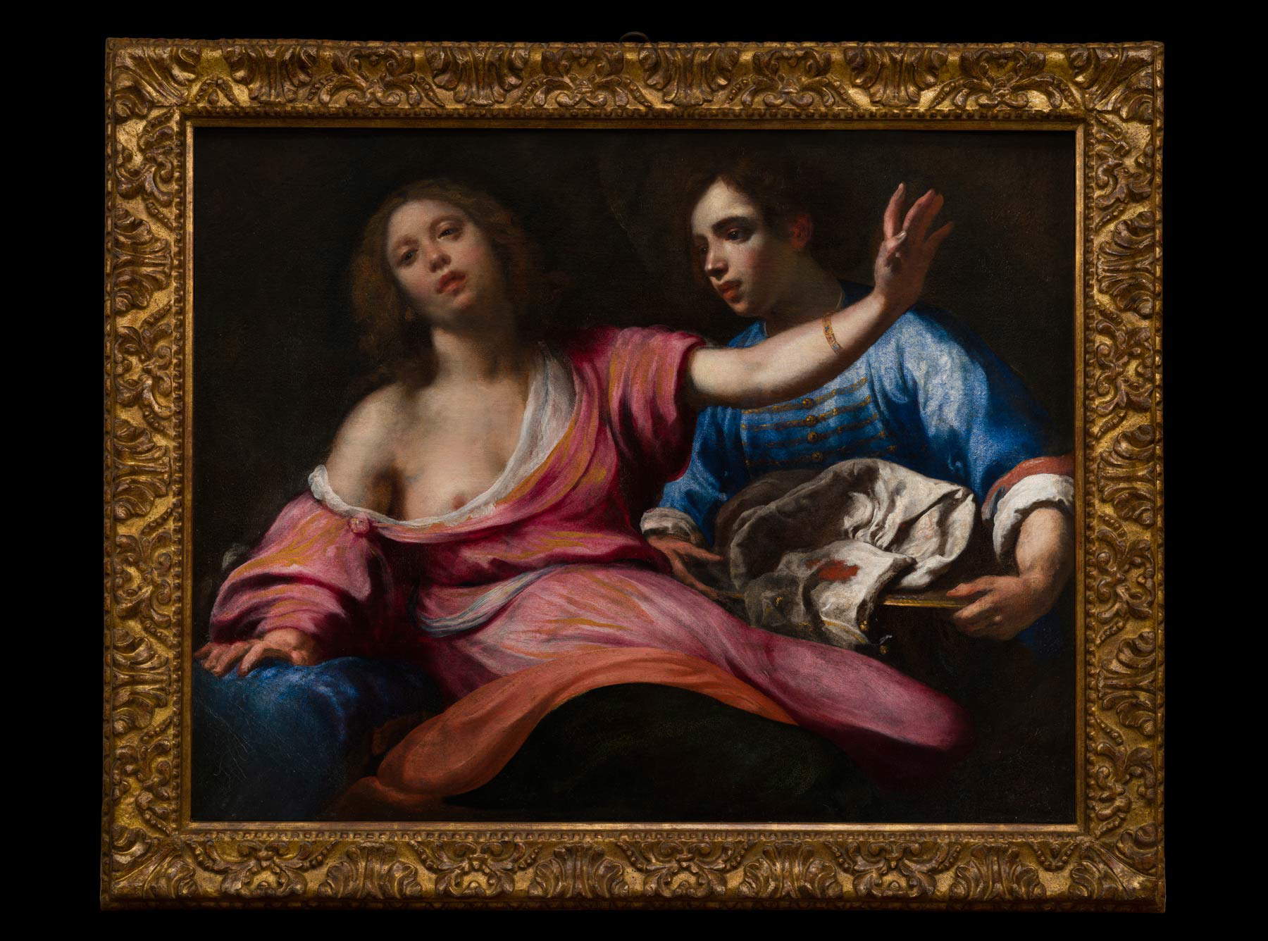 Felice Ficherelli, Giulia riceve la veste insanguinata di Pompeo (1655 circa; olio su tela; Archivio Patrimonio Artistico Intesa Sanpaolo). Foto di Ottaviano Caruso Felice Ficherelli, Giulia riceve la veste insanguinata di Pompeo (1655 circa; olio su tela; Archivio Patrimonio Artistico Intesa Sanpaolo). Foto di Ottaviano Caruso